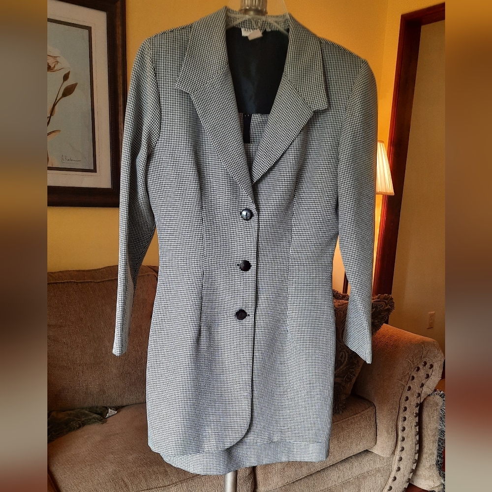 🆕️ Women's Vintage 1990s Alyn Paige Houndstooth Dress Suit